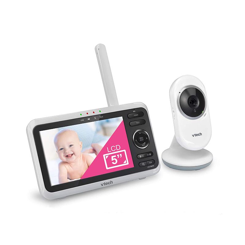 Photo 1 of VTech VM350 Video Monitor with Battery Supports 12-hr Video-Mode, 21-hr Audio-Mode, 5" Screen, 1000ft Long Range, Bright Night Vision, 2-Way Talk, Auto-on Screen, Lullabies
