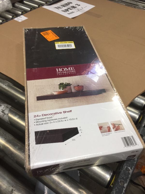 Photo 2 of Home Decorations 35.4 in. L x 10 in. W Floating Espresso Shelf factory sealed
