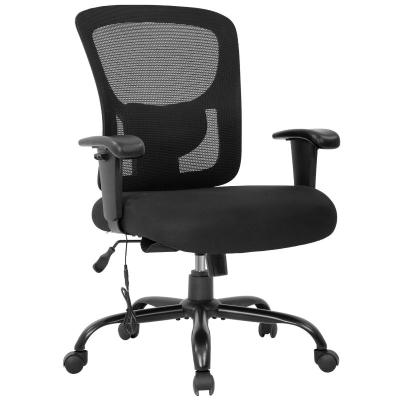 Photo 1 of Big and Tall Office Chair 400lbs Wide Seat Mesh Desk Chair Massage Rolling Swivel
