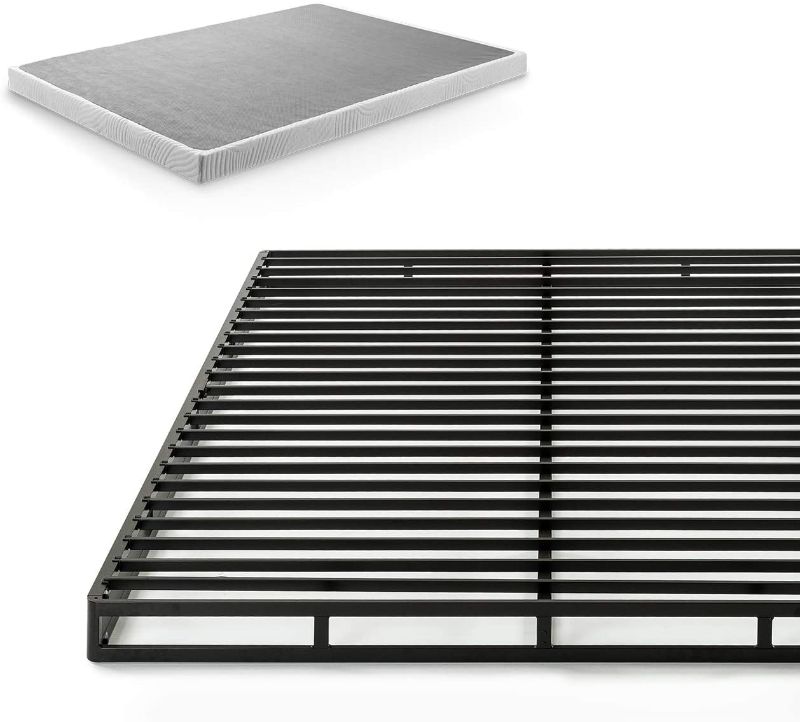 Photo 1 of queen size ZINUS Quick Lock Metal Smart Box Spring / 4 Inch Mattress Foundation / Strong Metal Structure / Easy Assembly 
