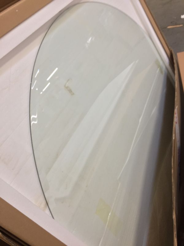 Photo 2 of 48" Round Tempered Glass Table Top, 1/4" Thick With 1" Beveled Edge
