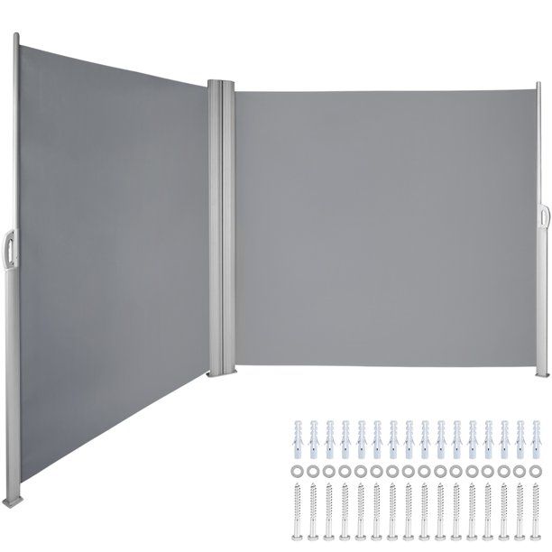 Photo 1 of  Beige Retractable 63''236'' Awnig-Rugged Full Aluminum Rust-Proof; Patio Sunshine Screen; Privacy Divider; Wind Screen. Longer Service Life, Suitable for Courtyard, Roof Terraces and Pools