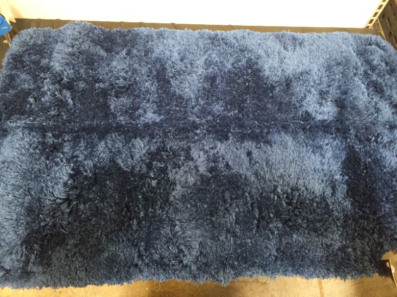 Photo 2 of 40"X12" BATH RUG BLUE