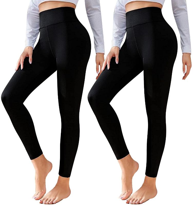 Photo 1 of CTHH 2 Pack Leggings for Women-High Waisted Tummy Control Workout Running Black Yoga Pants x large
