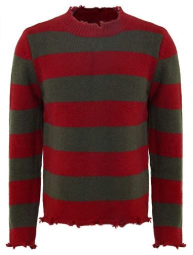 Photo 1 of Adult Mens Striped Deluxe Jumper Sweater Knitted Nightmare On Elm St Halloween Fancy Costume SIZE MEDIUM/LARGE
