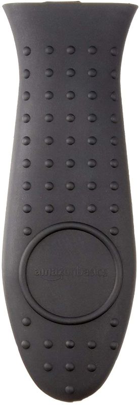 Photo 1 of 3 pack - Amazon Basics Silicone Hot Skillet Handle Cover Holder, Black
