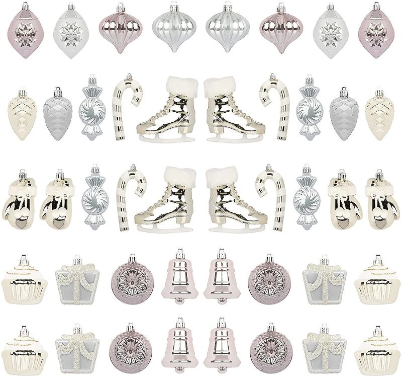 Photo 1 of  christmas tree hanging ornaments decoration set 44 pcs pastel