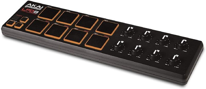 Photo 1 of AKAI Professional LPD8 - USB MIDI Controller with 8 Velocity-Sensitive Drum Pads for Laptops (Mac & PC), Editing Software included
