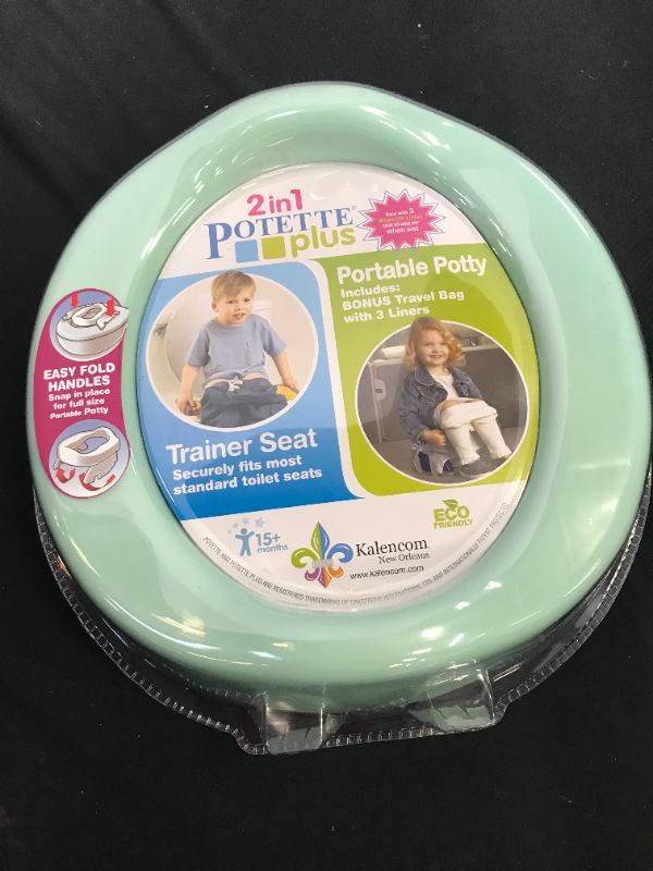 Photo 2 of Kalencom Potette Plus 2-in-1 Travel Potty Trainer Seat Pastel Mint
