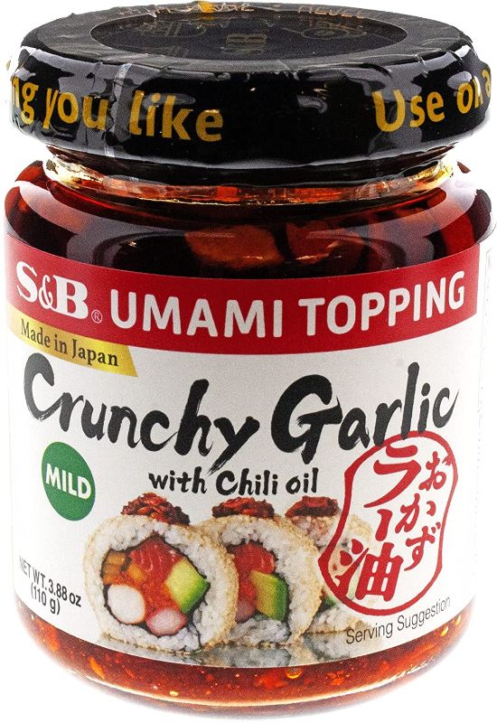 Photo 1 of 2 pack - S&B Chili Oil with Crunchy Garlic, 3.9 Ounce - best by 9 - 28 -22 
