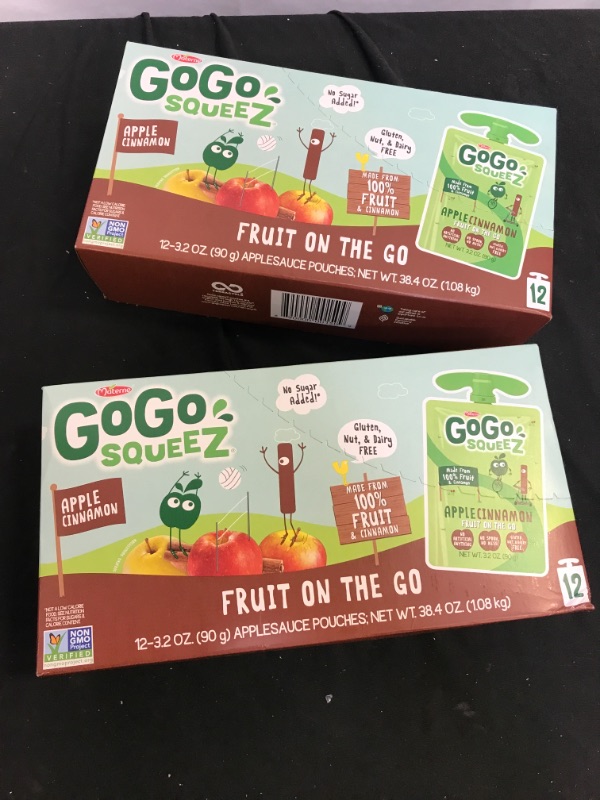 Photo 2 of 2 pack - GoGo squeeZ Fruit on the Go, Apple Cinnamon, 3.2 Ounce (Pack of 12)- Tasty Kids Applesauce Snacks Made from Apples & Cinnamon - Gluten Free Snacks for Kids - Nut & Dairy Free - Vegan Snacks
best by 1 - 5 - 22 