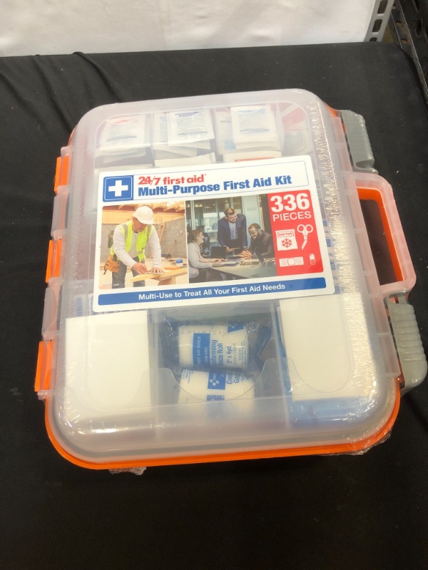 Photo 2 of 24/7 First Aid 336 Piece First Aid Kit, Colors Vary

