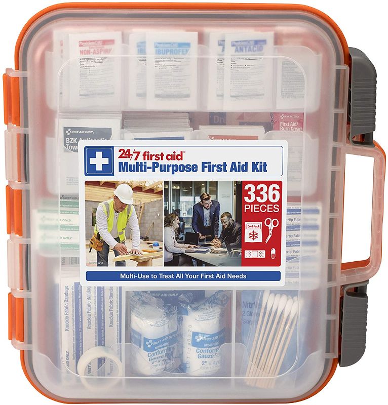 Photo 1 of 24/7 First Aid 336 Piece First Aid Kit, Colors Vary
