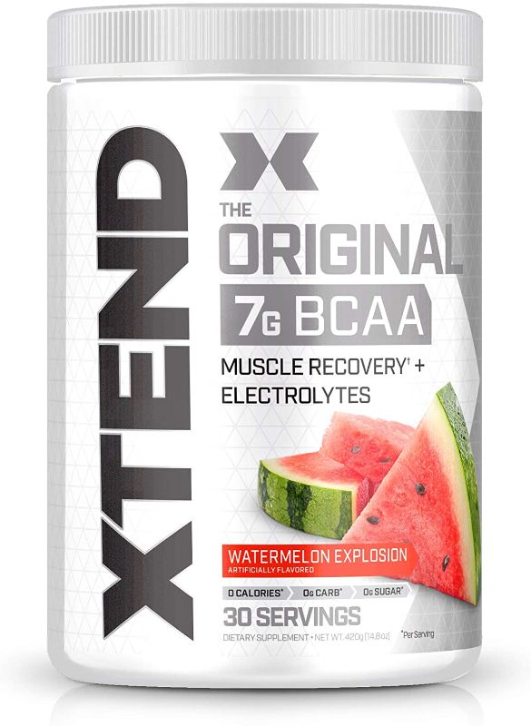 Photo 1 of XTEND Original BCAA Powder Watermelon Explosion - Sugar Free Post Workout Muscle Recovery Drink with Amino Acids - 7g BCAAs for Men & Women - 30 Servings
best by 7 - 2023 