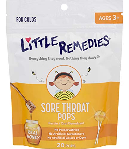 Photo 1 of 2 pack -  Little Remedies Sore Throat Pops Made with Real Honey Bag of 20 Pops Ages 3+, 20 Count
exp  - 4 - 2021 