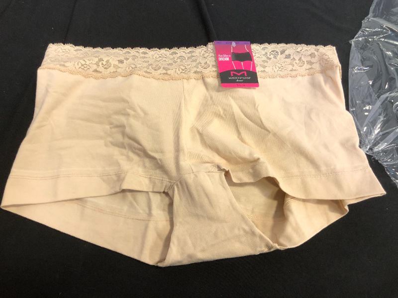 Photo 2 of Maidenform Women's Cotton Dream Lace Boyshort Underwear 40859 SIZE 9 XXL
