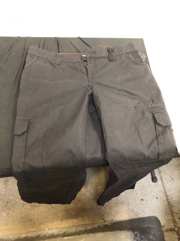 Photo 2 of Dickies Women's Relaxed Cargo Pants - Rinsed Black Size 14 (FP777)
