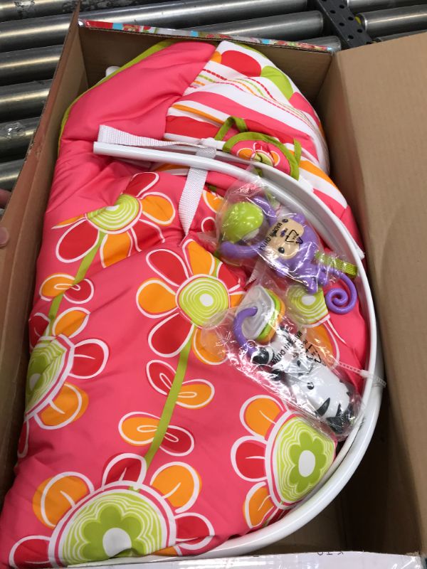 Photo 1 of Fisher-Price Infant-to-Toddler Rocker Floral Confetti, stationary baby seat and rocking chair with toys
