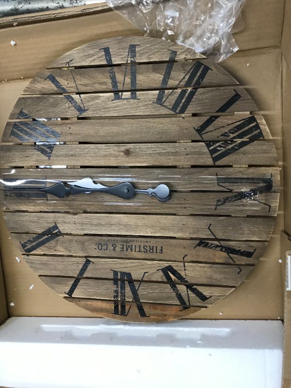 Photo 2 of 18" Shiplap Farmhouse Wall Clock - FirsTime
