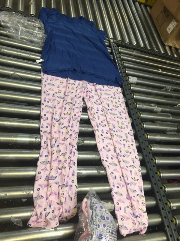 Photo 2 of Hanes 2 Piece Pajama Set Size Large Blue/Spring Bugs LARGE
