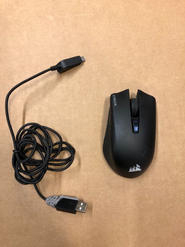 Photo 2 of Corsair Harpoon RGB Wireless - Wireless Rechargeable Gaming Mouse with SLIPSTREAM Technology - 10,000 DPI Optical Sensor
