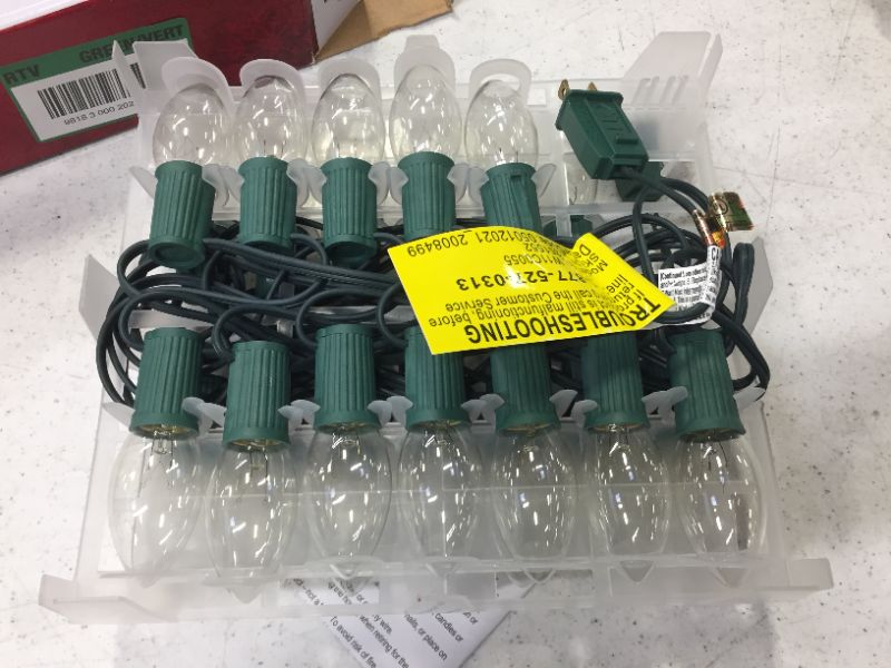 Photo 4 of 24 ft. 25-Light Clear Incandescent C9 Lights for Outdoor Use Only