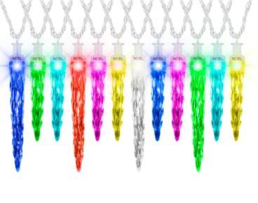 Photo 1 of 23 ft. ColorMotion 24-Light Multi Color Deluxe Christmas Icicle LED String Light
** FUSES ARE OUT **