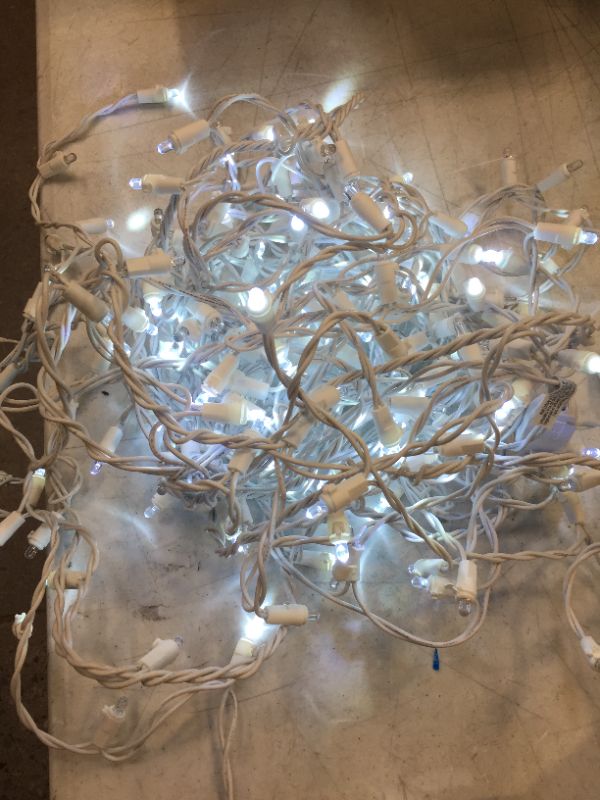 Photo 3 of 17.5 ft. 200-Light Cool White LED Dome Icicle Twinkle String Lights