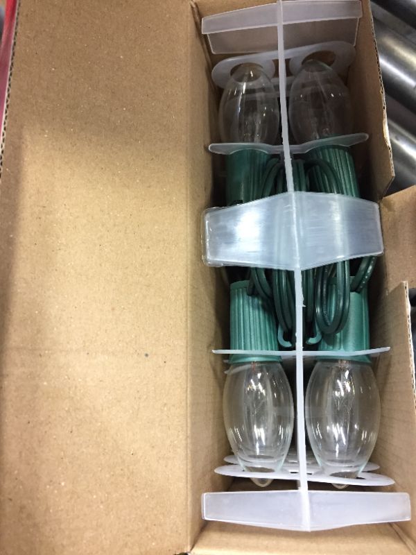 Photo 2 of 24 ft. 25-Light Clear Incandescent C9 Lights for Outdoor Use Only