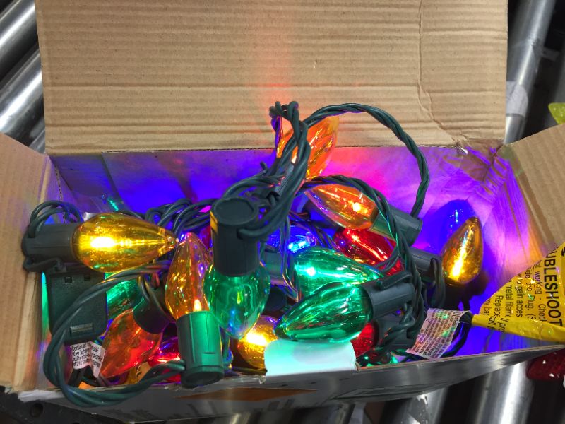 Photo 1 of 32.66 ft. 50-Light LED C9 Multi Color Super Bright Steady Lit String Light