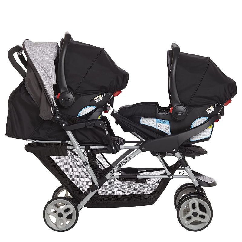 Photo 1 of Graco DuoGlider Double Stroller | Lightweight Double Stroller with Tandem Seating, Glacier
