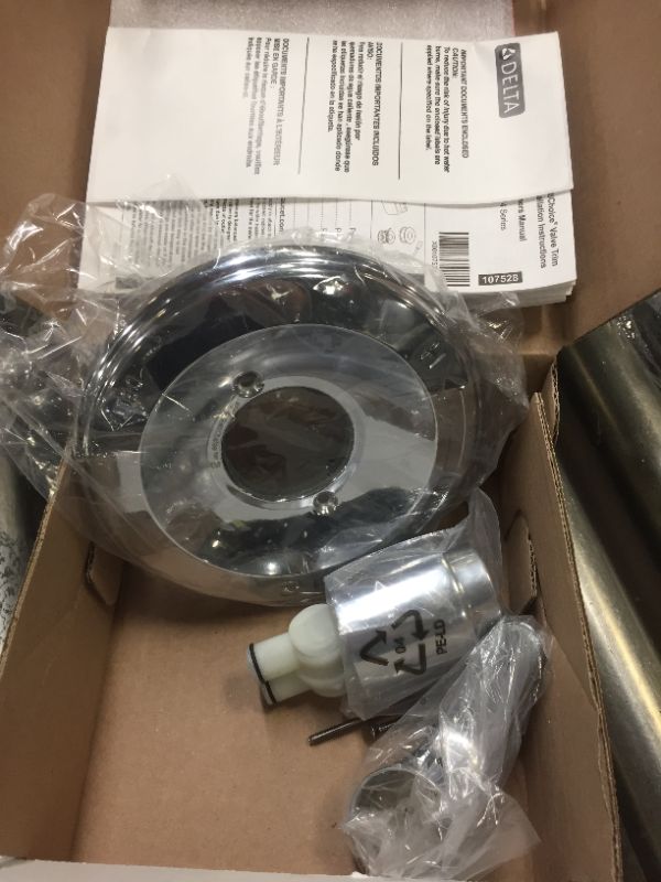 Photo 2 of Delta Faucet Foundations Shower Valve Trim Kit, Shower Handle, Delta Shower Trim Kit, Chrome BT13010 (Valve Not Included)
