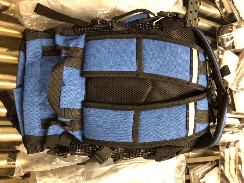 Photo 1 of 2PACK - (M, BLUE) PROPLUMS Dog Carrier Backpack for Small and Medium Dogs Pet Sport Sack Air for Walking Hiking and Traveling with Detachable Storage Bag Free Booster Block and Dog Bowls (M, BLUE) ***PACKPACK IS BLUE NOT GREY***