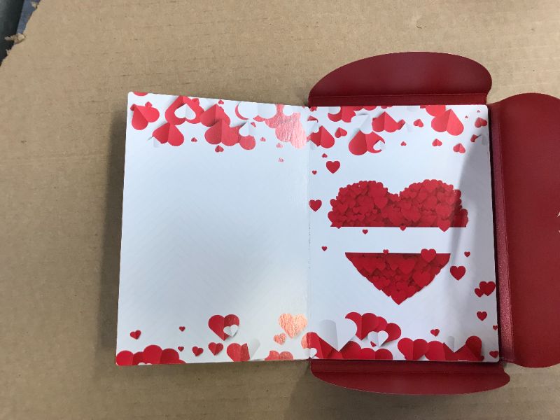 Photo 3 of 10 PACK, Valentines Day Cards for Her Him, Wood Anniversary Gifts for Husband Wife, Happy Birthday Card for Boyfriend Girlfriend, Wooden Greeting Card with Red Heart Envelope
