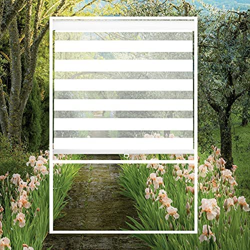 Photo 1 of AOSKY Zebra Blinds Windows Roller Shades for Window Zebra Blinds for Windows Cordless Shades and Blinds Room Darkening Shades for Home, Office?W30 X H72, White
