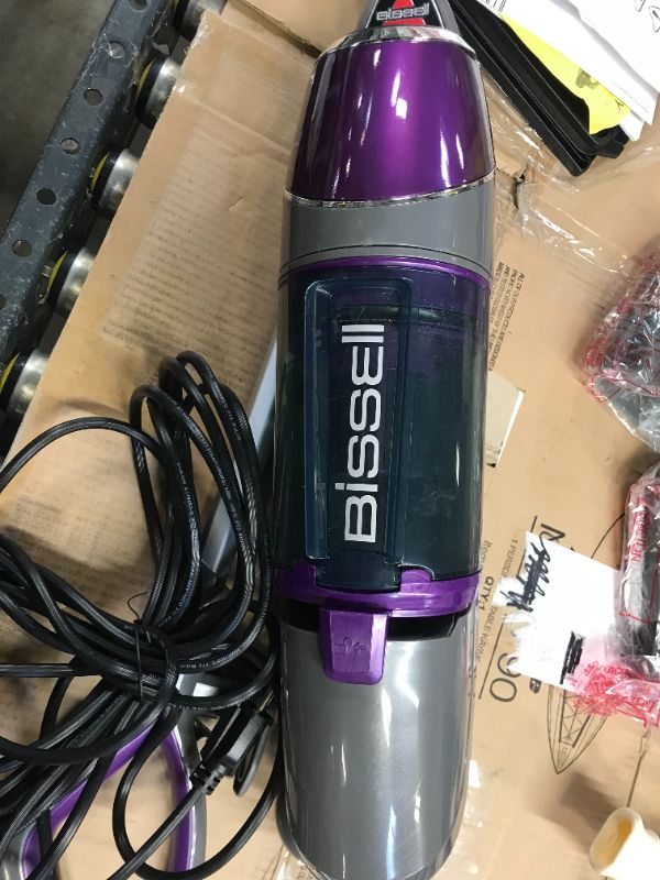 Photo 3 of Bissell Symphony Pet Steam Mop and Steam Vacuum Cleaner for Hardwood and Tile Floors, with Microfiber Mop Pads, 1543A,Purple
