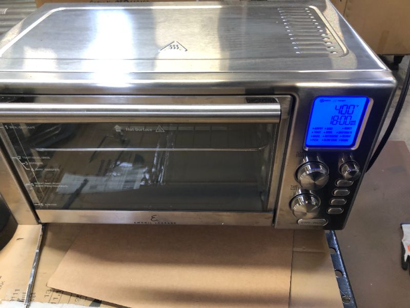 Photo 2 of Emeril Lagasse Power Air Fryer 360 Better Than Convection Ovens Hot Air Fryer Oven, Toaster Oven, Bake, Broil, Slow Cook and More Food Dehydrator, Rotisserie Spit, Pizza Function Cookbook Included Stainless Steel
