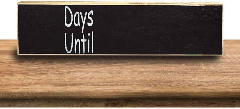 Photo 1 of 4 PACK VILIGHT Vocation Countdown Calendar - Wooden Sign for Holiday Classroom Office and Any Occasion
