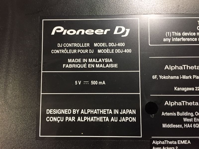 Photo 4 of Pioneer Ddj-400 Dj Controller 2 Channel Rekordbox Dj Scheda Audio Integrata