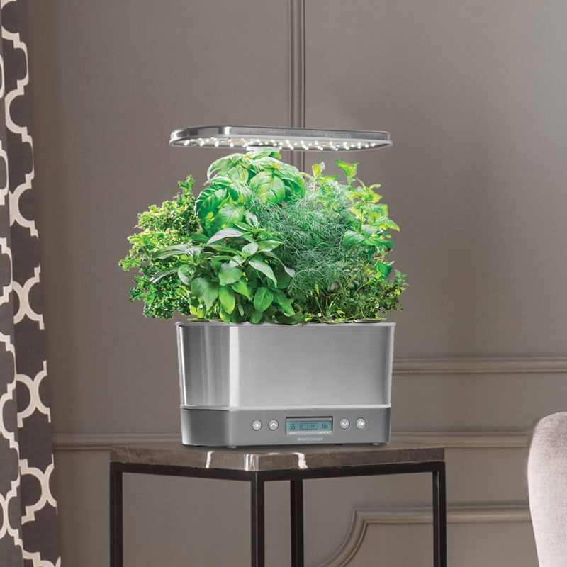 Photo 1 of AeroGarden Harvest Elite - Indoor Garden with LED Grow Light, Stainless Steel
