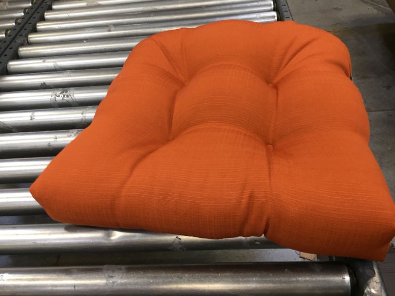 Photo 1 of 2 orange pillows --cushions --color orange 