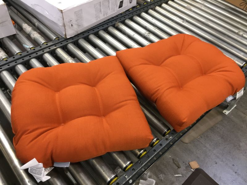 Photo 4 of 2 orange pillows --cushions --color orange 