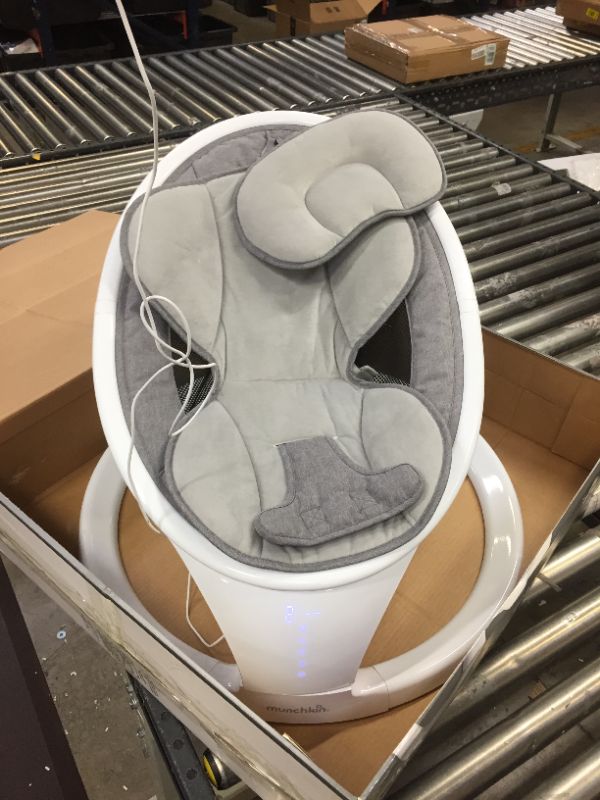 Photo 2 of Munchkin Bluetooth Enabled Lightweight Baby Swing with Natural Sway in 5 Ranges of Motion, Includes Remote Control
