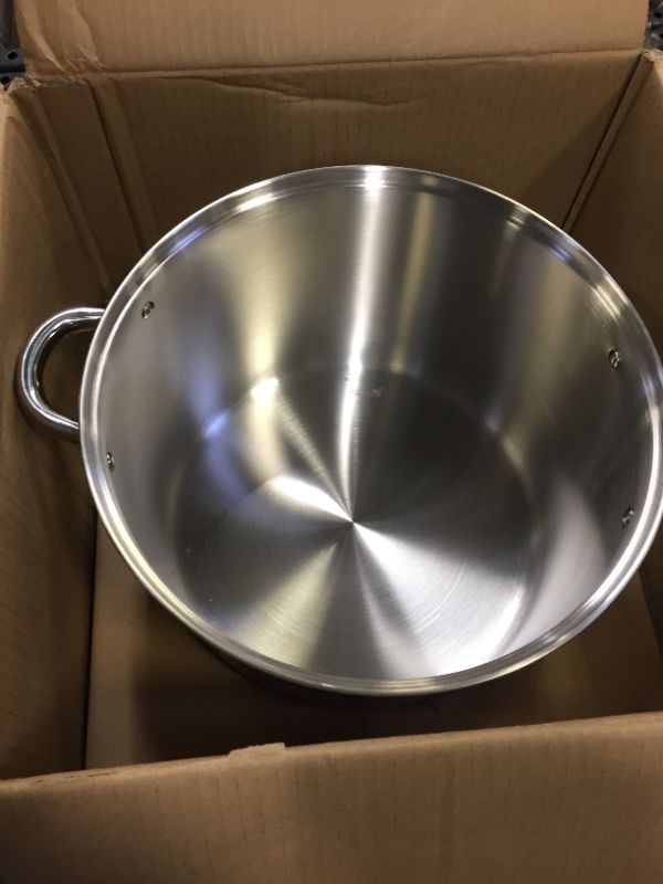 Photo 3 of 16 qt. Stainless Steel Stock Pot with Glass Lid