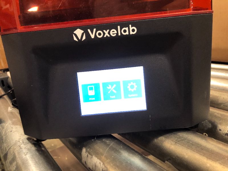 Photo 3 of VOXELAB Polaris 3D Printer, UV Photocuring LCD Resin Printer with 3.5'' Smart Touch Color Screen Off-line Print 4.53in(L) x 2.56in(W) x 6.10in(H) Printing Size (Black)
