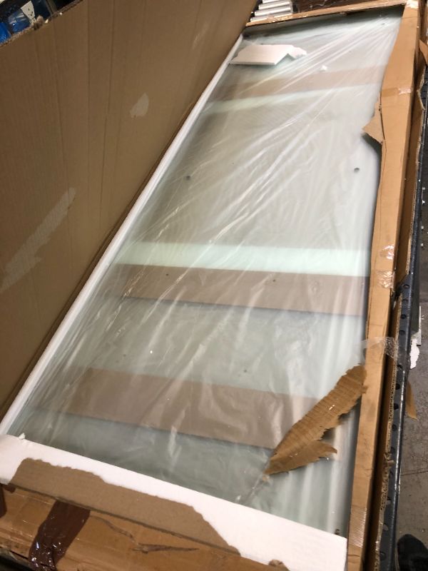 Photo 1 of 25.5 x 76 in. Shower Door Glass ---- glass only box 1 of 2 misisng hardware and frame 