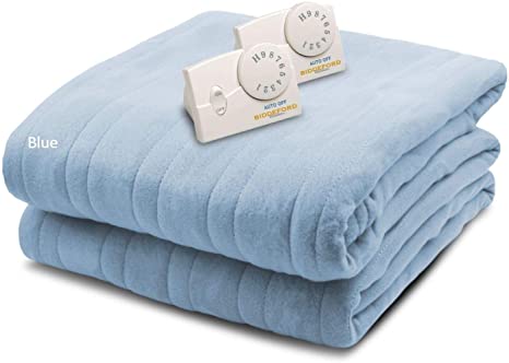 Photo 1 of Biddeford Blankets Comfort Knit Heated Blanket, Queen, Cloud Blue
