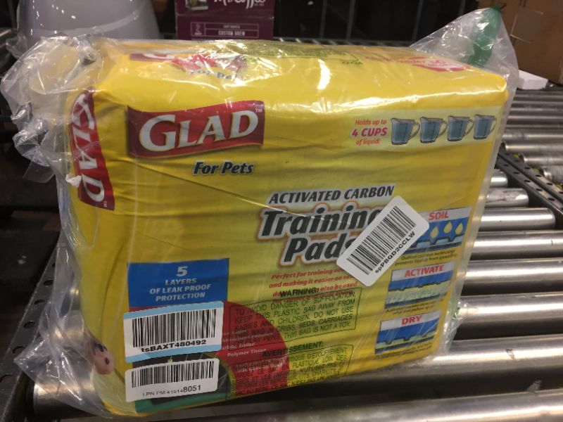 Photo 1 of Glad For Pets Activated Carbon Dog Training Pads, 23" x 23", 100 count