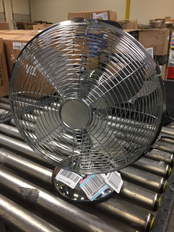 Photo 1 of Simple Deluxe 12 Inch Stand Fan, Horizontal Ocillation 75°, 3 Settings Speeds, Low Noise, Quality Made Durable Fan, High Velocity, Heavy Duty Metal For Industrial, Commercial, Residential, Silver
