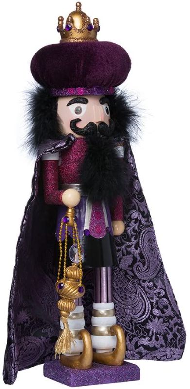 Photo 1 of Hollywood Nutcrackers Kurt Adler Hollywood King Nutcracker, 18-Inch, Purple
